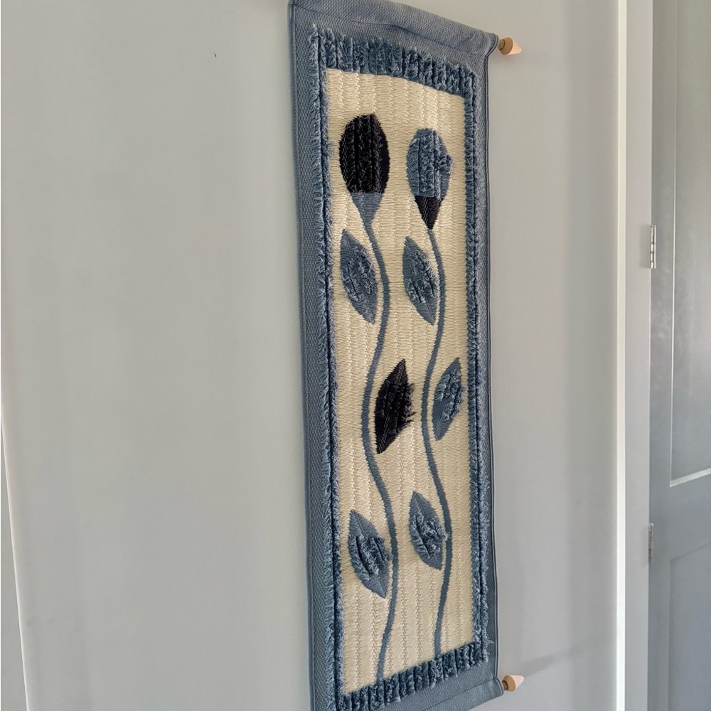 VINTAGE Hanhisalon Kutomo Oy handwoven wool tapestry
